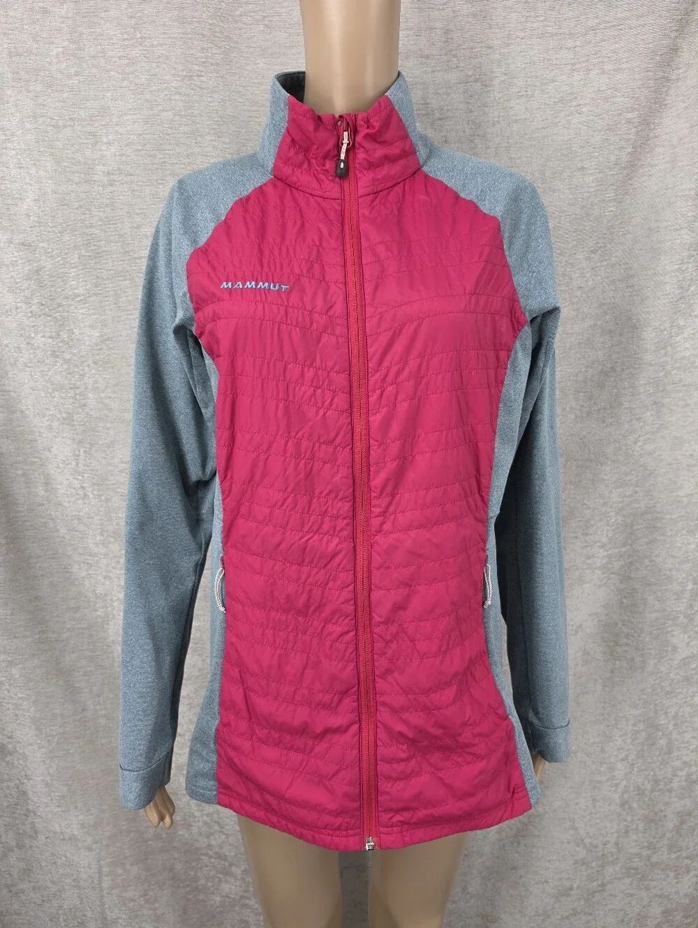 Mammut Women's Pink & Gray Hybrid Jacket Quilted Hiking Outdoors